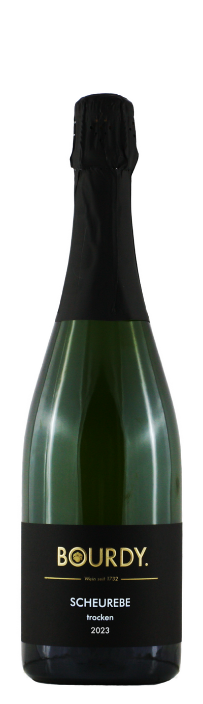 2023 Scheurebe Sekt trocken, 0,75 Liter, Weingut – Gästehaus Heinrich Bourdy, Edesheim/Pfalz